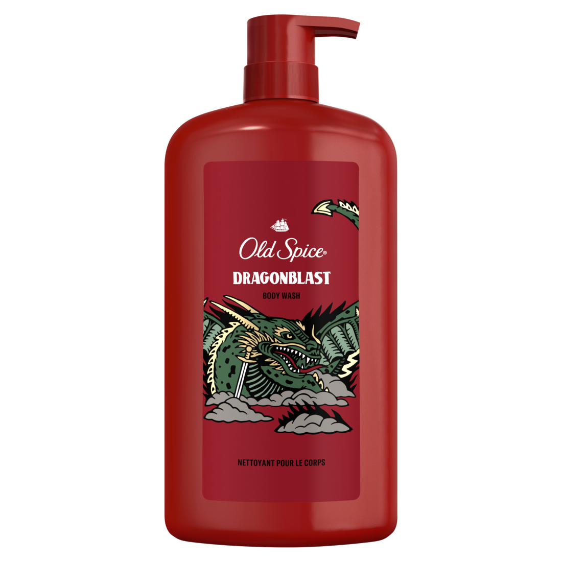 Old Spice Body Wash for Men Dragonblast Long Lasting Lather - 33.4oz/4pk