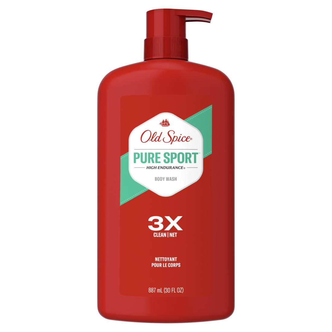 Old Spice High Endurance Body Wash for Men Pure Sport Scent - 33.4oz/4pk