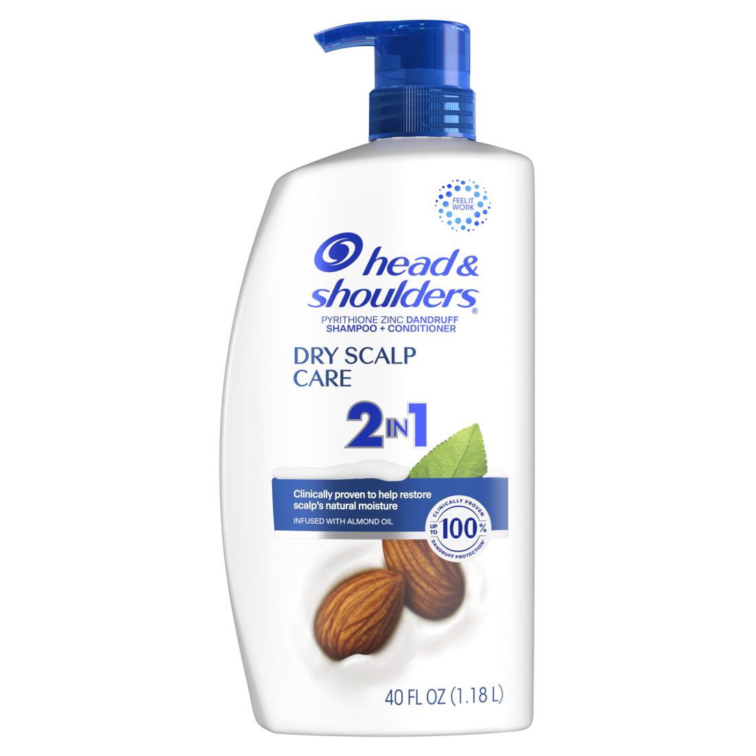 Head and Shoulders Anti-Dandruff Treatment Dry Scalp Care 2 in 1 Dandruff Shampoo and Conditioner - 40oz/1cs/270pk