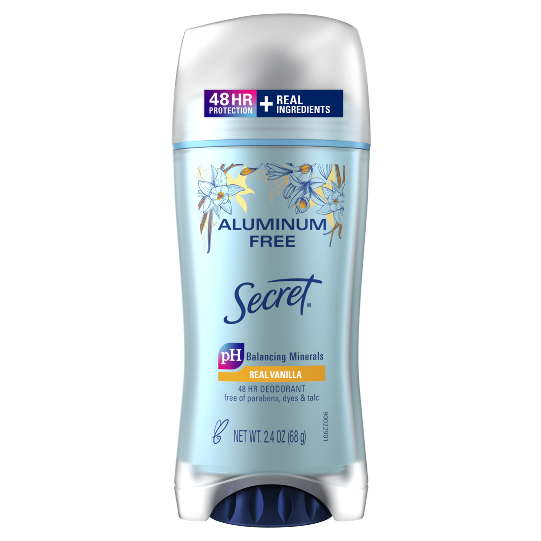 Secret Aluminum Free Deodorant for Women Vanilla-2.4oz/12pk