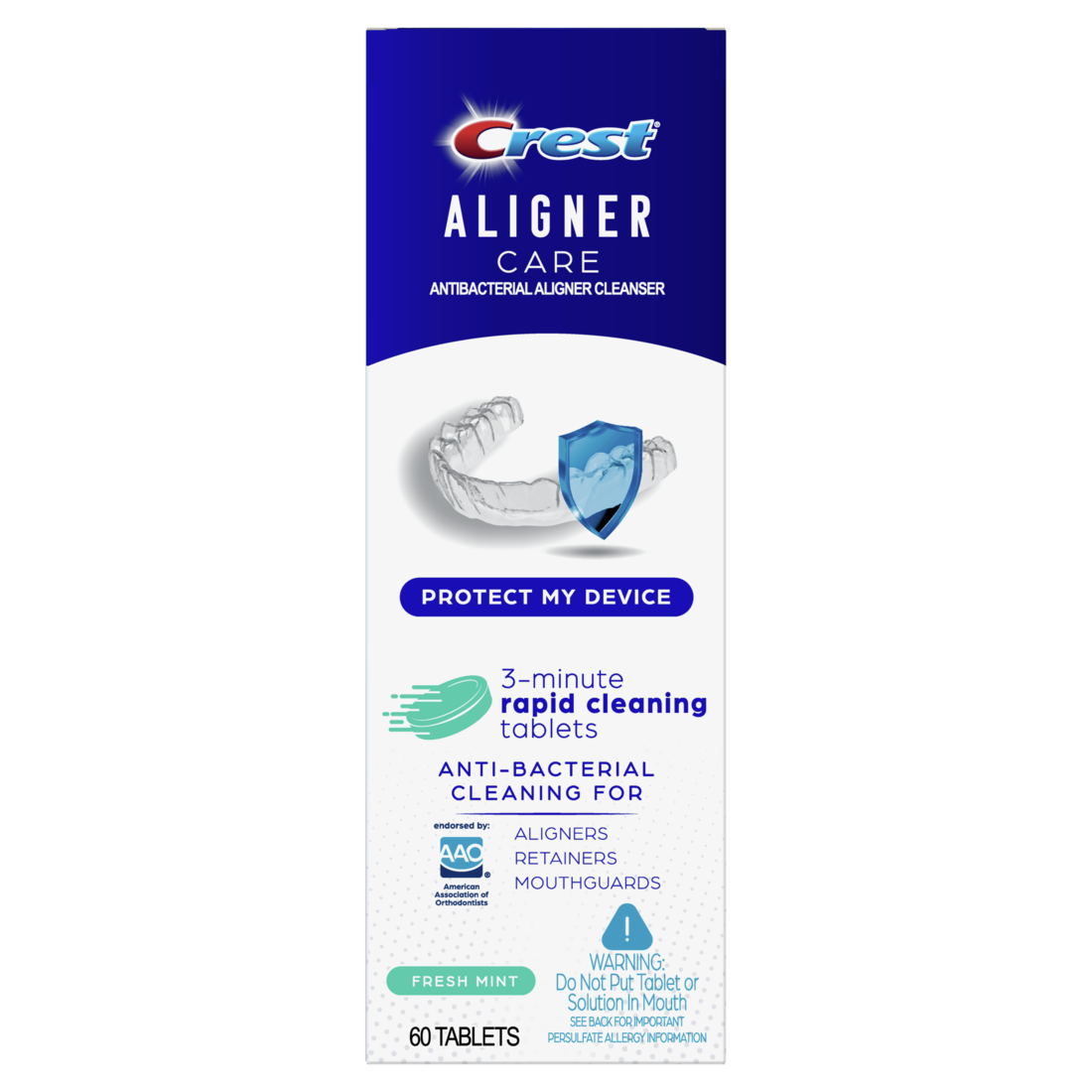 Crest Aligner Care Rapid Cleaning Tablets for Aligners Retainers Mouthguards - 60ct/24pk