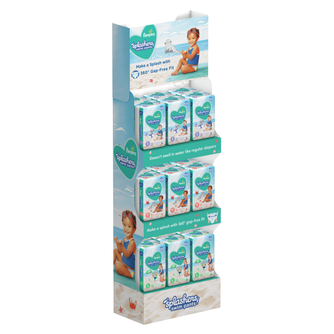 Pampers Splashers Swim Pants Free 1x Pop Display - 18pk