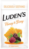 Luden's Honey & Berry Soothing Throat Drops - 25ct/12pk