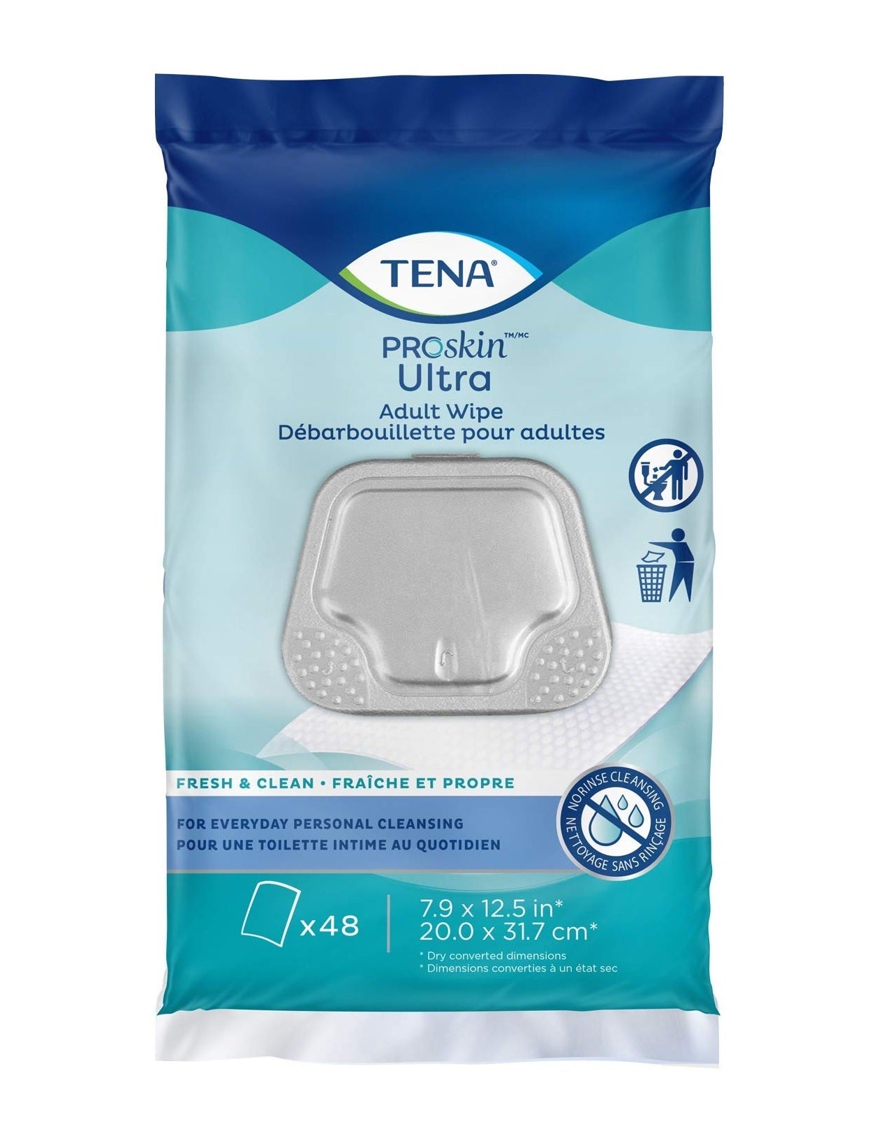 Tena ProSkin Ultra Adult Wipe - 48ct/4pk