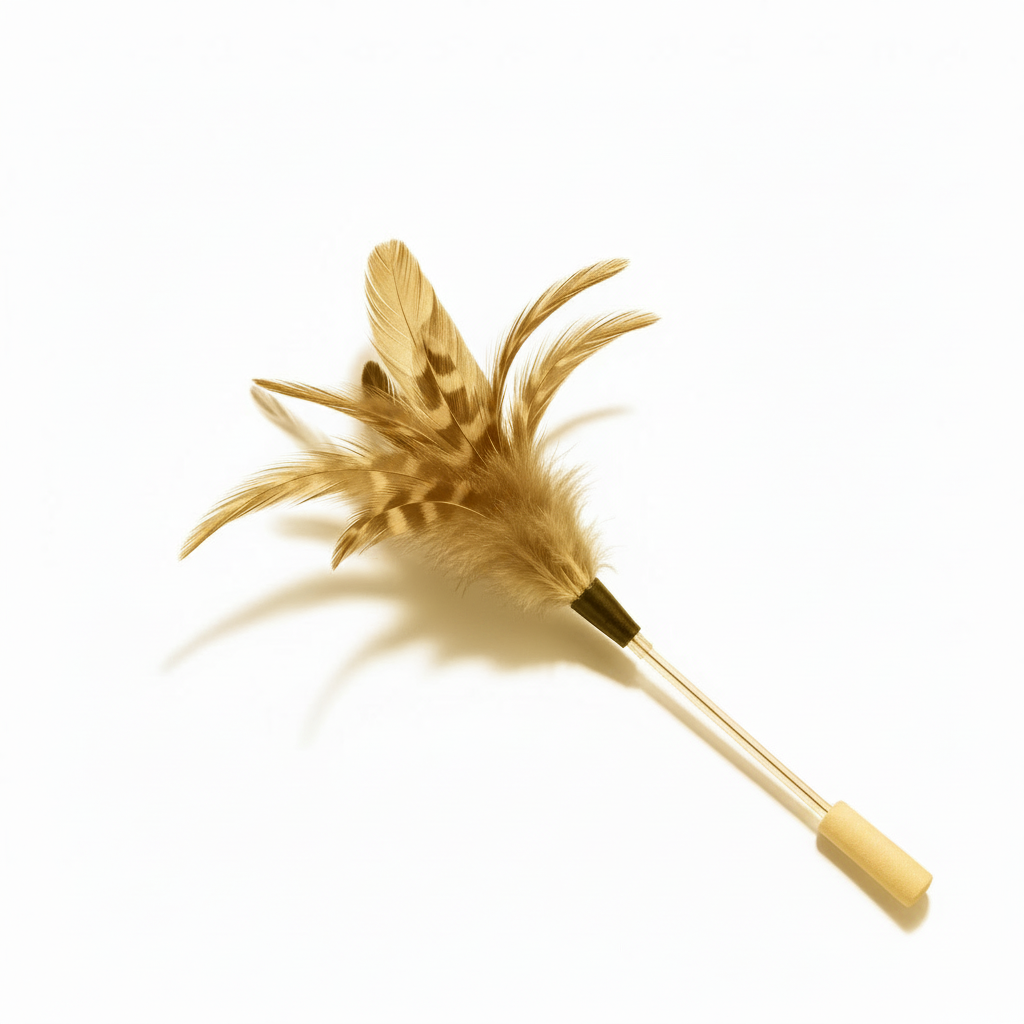 Feather Cat Wand Toy for Indoor Chase Play