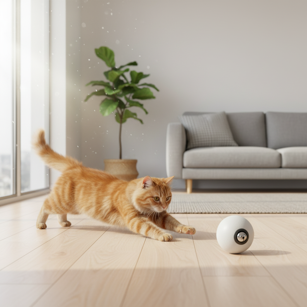 Rolling Cat Ball Toy with Bell Insert