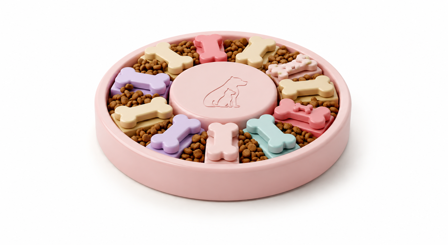 Interactive Dog Puzzle Bowl, Slow Feeder Food Bowl for Dogs
