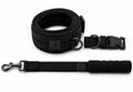 Heavy-Duty Dog Collar and Leash Set, Adjustable Nylon with Shock-Absorbing Leash