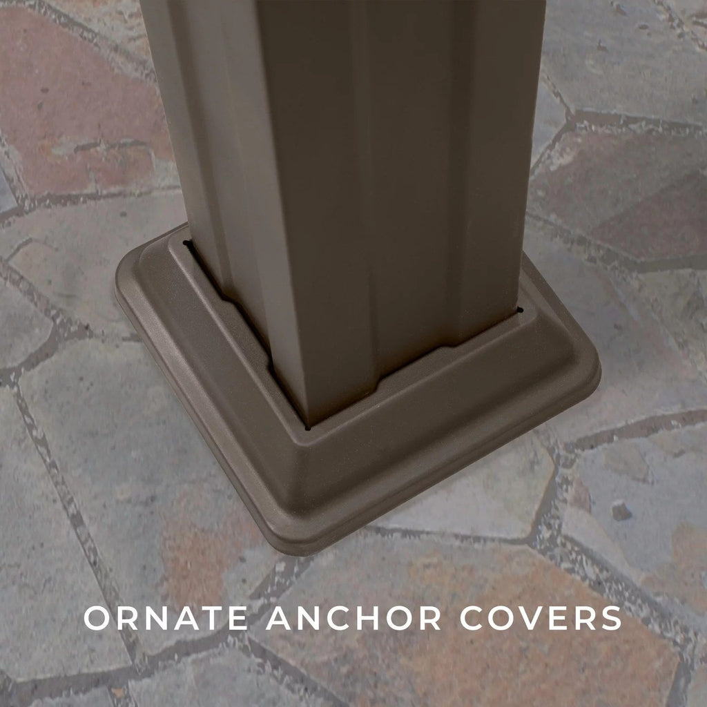 12 x 10 Ashford Traditional Steel Pergola With Sail Shade Soft Canopy