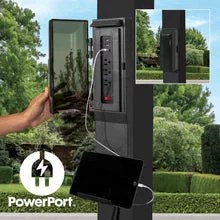 16x12 trenton modern steel pergola with sail shade soft canopy