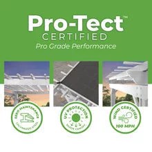 12x10 hawthorne traditional steel pergola with sail shade soft canopy