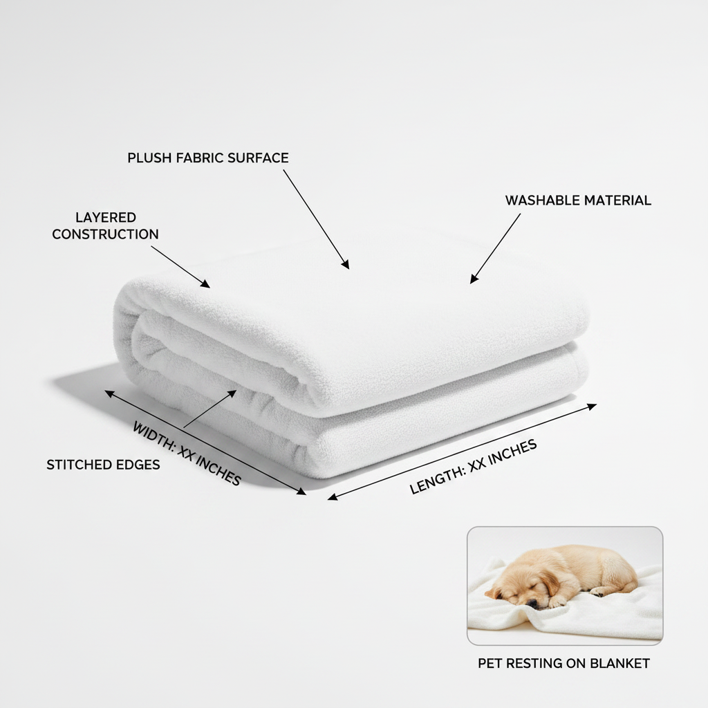 Soft Washable Pet Blanket for Resting Comfort