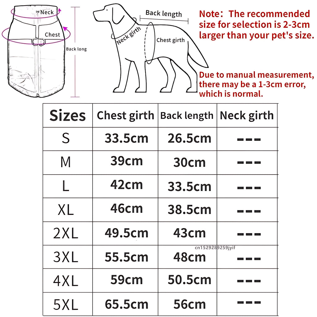 Waterproof Dog Winter Jacket – Warm Padded Coat with Zipper