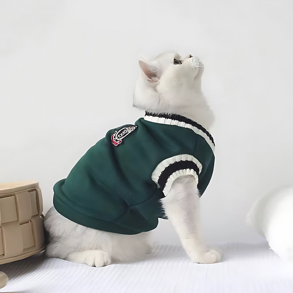 Winter Dog & Cat Sweater – Soft Pullover Vest for Small Dogs & Kittens