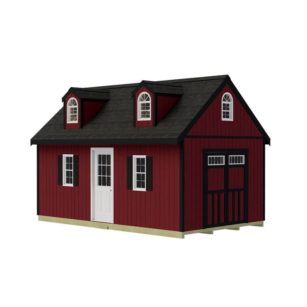 Hampton 12 ft. W x 16 ft. D Wood Storage Shed Kit with Floor (192 Sq. ft.) Installtion Included image 8
