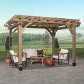 12×10 Fairhaven Pergola, Rustic Finish image 0