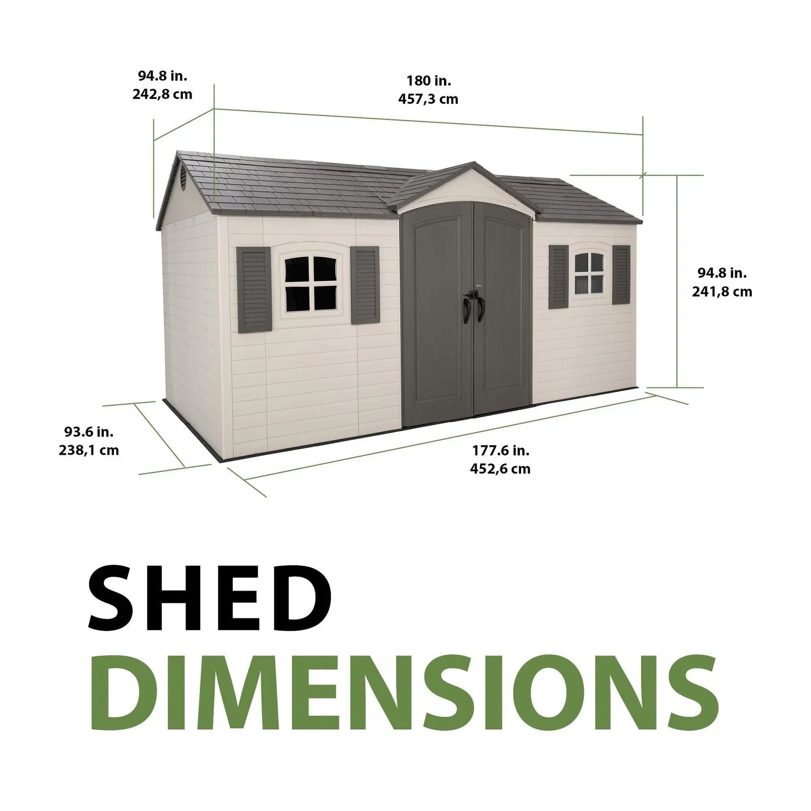 Lifetime Legacy 15 ft x 8 ft Outdoor Storage Sheds – 60465 image 1