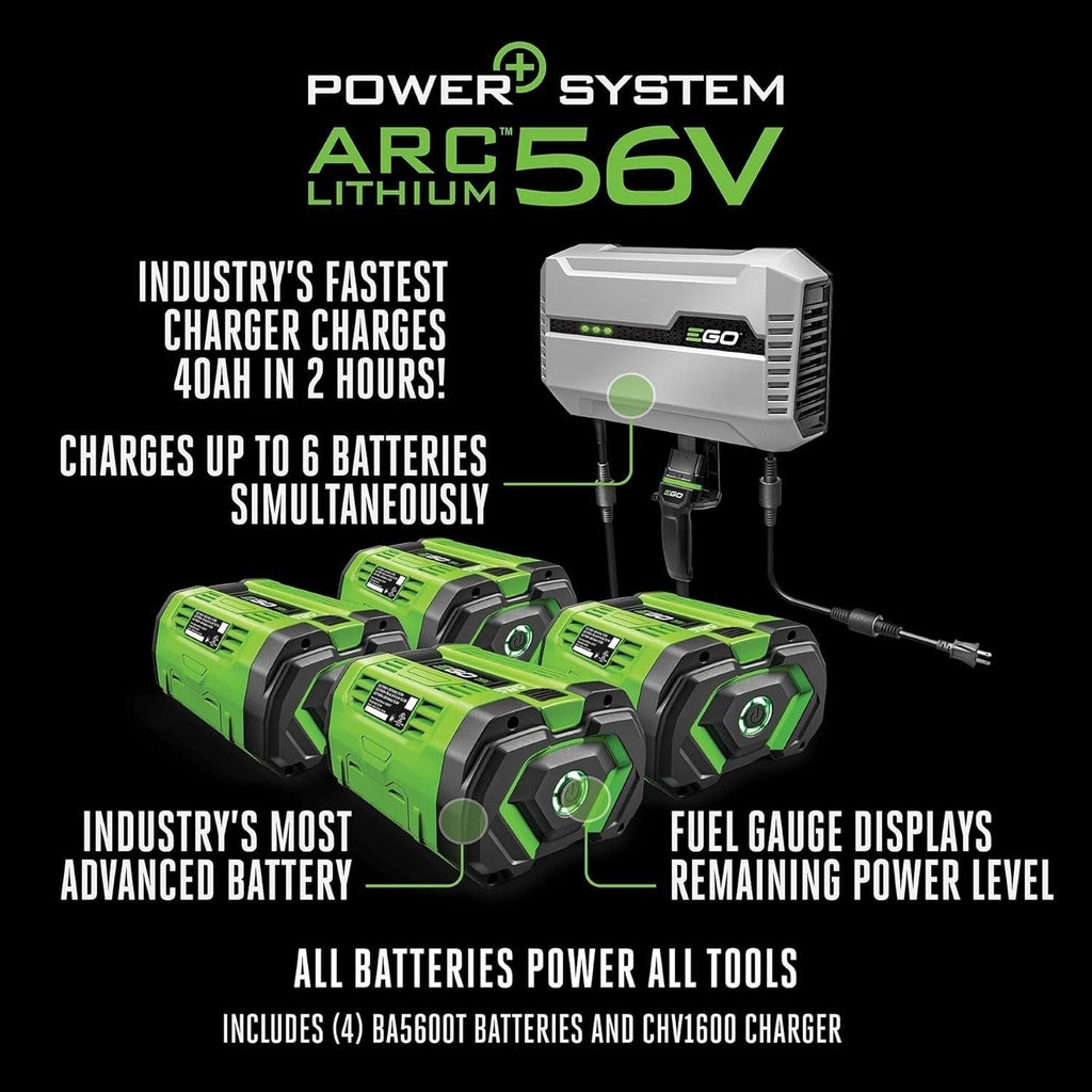 EGO Power+ Electric Riding Lawn Mower, 42″ Deck with Zero Turn Radius, Includes (4) 56V 10.0Ah Batteries and Charger – ZT4204L image 7