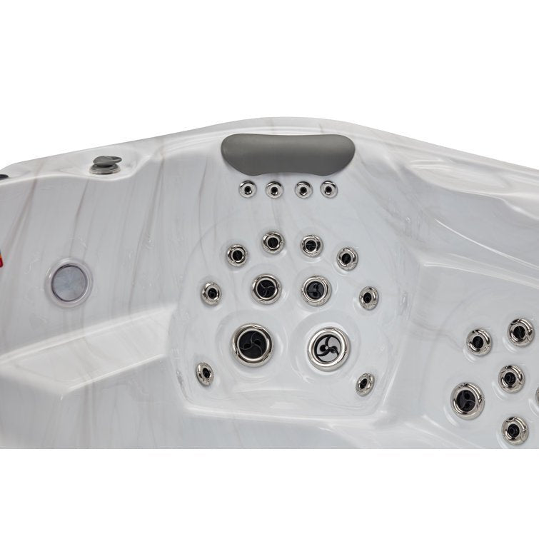 Danika 5-person 68-jet Hot Tub With Bluetooth In Gray image 9