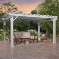 Hawthorne Traditional Steel Pergola With Sail Shade Soft Canopy 14×12 image 0
