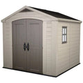 Factor 8 x 8 FT Strong Storage Shed Made Of Extremely Durable Resin And Reinforced with Steel image 0