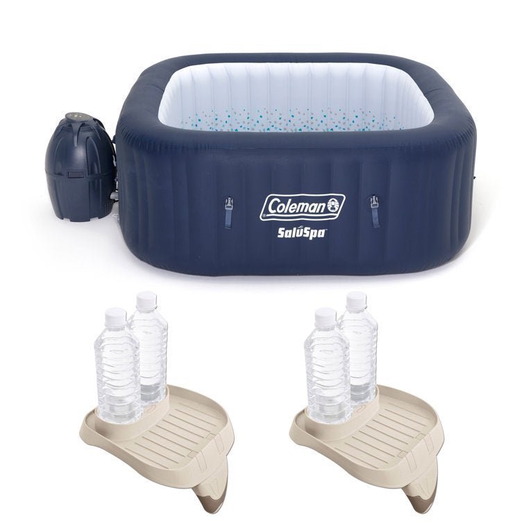 Coleman 4 – Person 114 – Jet Square Inflatable Hot Tub in Blue image 0