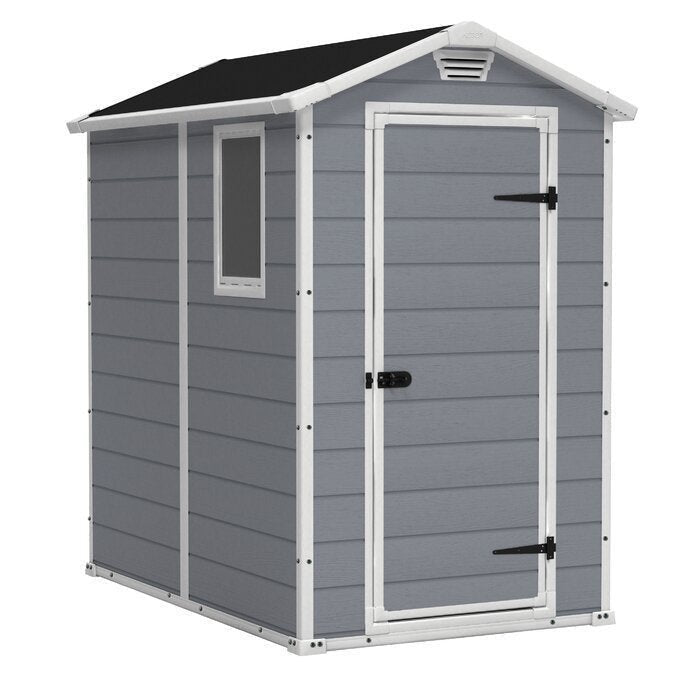 Keter Manor 4 ft. W x 6 ft. D Vertical Resin Outdoor Storage Shed Ideal For Patio image 0