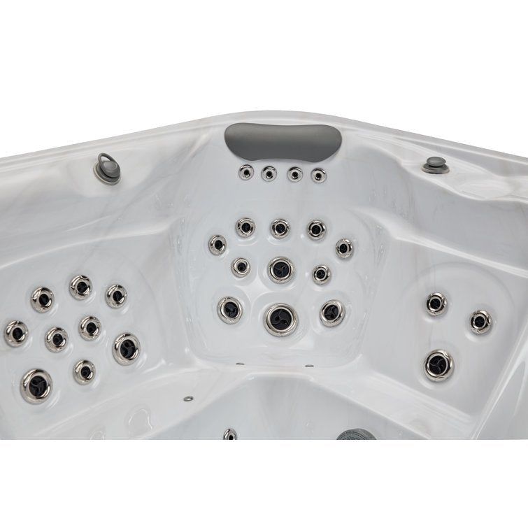 Danika 5-person 68-jet Hot Tub With Bluetooth In Gray image 4