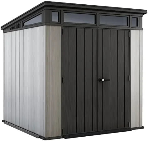 Keter Outdoor Storage Sheds, for House, Patio & Yard, Plastic Resin, Artisan, 7×7 Ft, Gray image 0