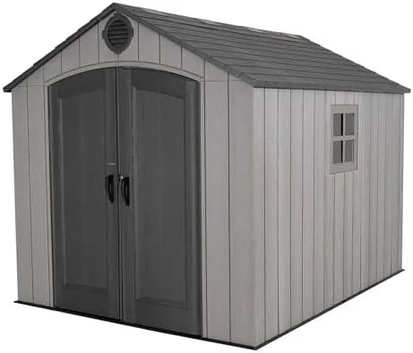 Lifetime Outdoor Storage Shed, 8 x 10 Foot, Grays image 3